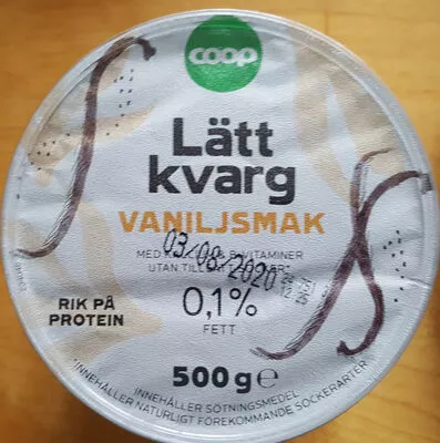 Lätt kvarg - Vaniljsmak Coop 500g, code 7300156507396