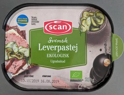 Svensk Leverpastej Ekologisk Ugnsbakad Scan 200 g, code 7300201884007