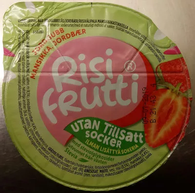 Risifrutti Jordgubb Utan tillsatt socker Risifrutti, Orkla Foods 165 g, code 7310090778714