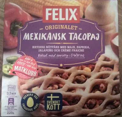 Felix Originalet Mexikansk Tacopaj Felix Originalet, Felix, Orkla Foods 220 g, code 7310240079562