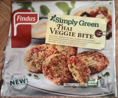 Findus Simply Green Thai Veggie Bite Findus Simply Green, Findus 450 g, code 7310500094403