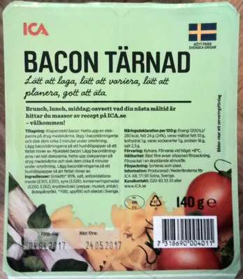 ICA Bacon tärnad ICA 140 g, code 7318690004011