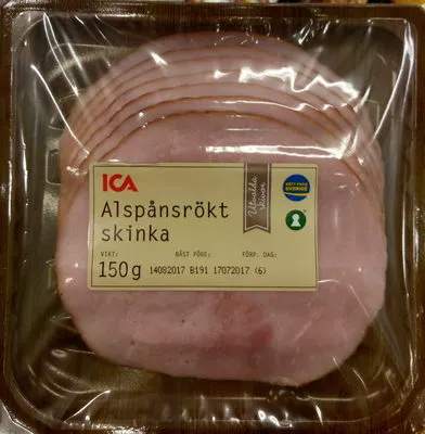 Alspånsröt skinka ICA 150 g, code 7318690112846