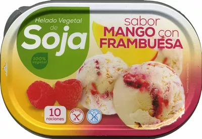 Helado de Soja sabor Mango Frambuesa Hacendado 575 g, 1 l, code 7330971300858