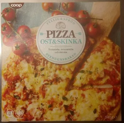 Pizza ost & skinka Coop, Freiberger Lebensmittel 340 g, code 7340011445463