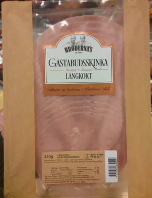 Gästabudsskinka Långkokt Bröderna's 250g, code 7340023830509