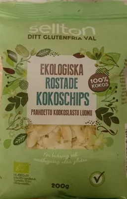 Ekologiska rostade kokoschips Sellton 200 g, code 7350022982314