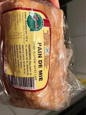 Pain de mie sans gluten Garbo , code 7393997154010