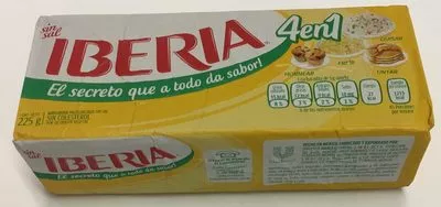 Margarina sin sal 4 en 1 Iberia Iberia 225 g, code 7501032600839