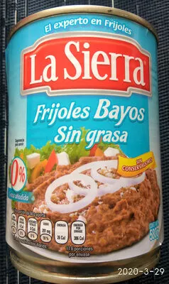 Frijoles bayos sin grasa La Sierra 580 g, code 7501052420455