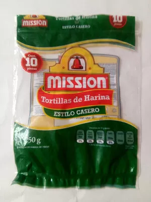 Tortillas de Harina Mission, oxxo 250 g, 10 pz, code 7501054910084