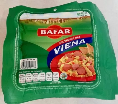 Bafar salchichas tipo viena Bafar 670 g, code 7501518461183