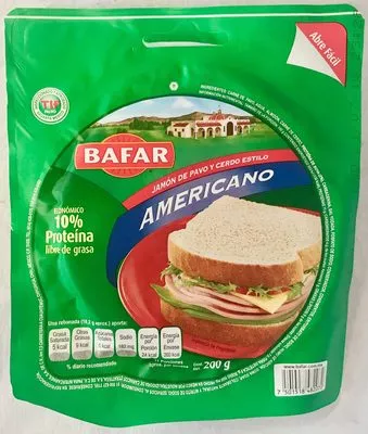 Bafar Jamón Americano Bafar 200 g, code 7501518482072