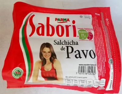 Sabori salchicha de pavo Parma 500 g, code 7501518492262