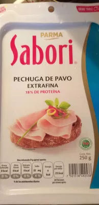 pechuga de pavo extrafina sabori 250 g, code 7501518492538