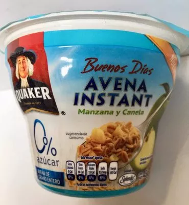 AVENA INSTANT MANZANA Y CANELA QUAKER 45 g, code 7501761869019