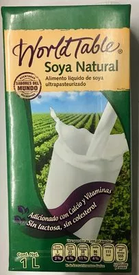 Alimento líquido de soya ultrapasteurizado World Table 1 l, code 7501791637381