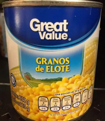 Granos de elote Great Value Great Value 225 g, code 7501791661553