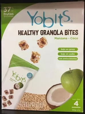 HEALTHY GRANOLA BiTES Manzana - coco Yobits 4 paquetes 30 g c/u, code 7503020823282