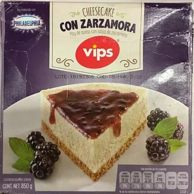 Cheesecake con zarzamora Vips 850 g, code 7503021936028