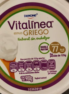 VITALINEA ESTILO GRIEGO SIN ENDULZAR Vitalinea 900g, code 7506443100381