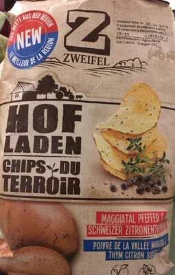 Chips du terroir poivre et thym citron Zweifel , code 7610095114402