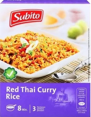 Red Thai Curry Rice Subito, Migros 170 g, code 7610121500971