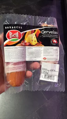 Cheese & bacon cervelas Bell 260 g, code 7610162202728