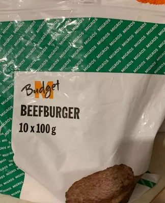 Beefburger M-Budget, Migros 1 kg, code 7610200382849