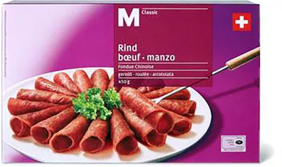  M-CLASSIC Fondue Chinoise Boeuf Suisse M-Classic, Migros 450 g, code 7610311800027