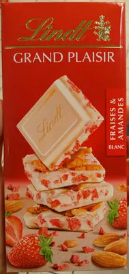 Grand Plaisir Blanc Fraises & Amandes Lindt 150 g, code 7610400084222