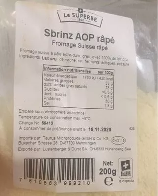 Sbrinz aop rape  , code 7610563999210