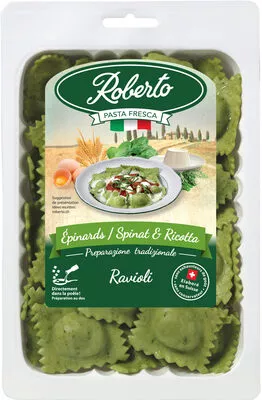 Ravioli frais épinards et ricotta Roberto SA Meyrin 250 g, code 7610695002642