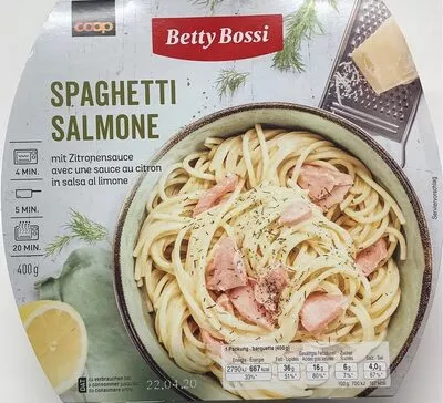 Spaghetti saumon, sauce au citron Coop , code 7610819267544