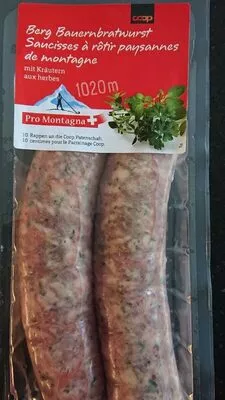 Saucisse à rôtir aux herbes Coop 260 g, code 7610848813163