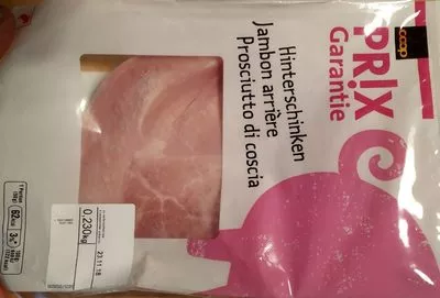 Jambon arrière prix garanti coop 230 g, code 7610849464265