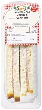 Club Sandwich jambon Migros 130 g, code 7611596001000