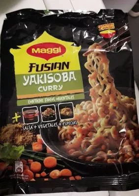 Fusian yakisoba fideos sabor curry Maggi , code 7613031923328