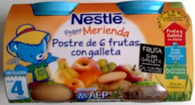 Postre de frutas "Nestlé" 6 frutas con galleta Nestlé 260 g (2 x 130 g), code 7613033661143