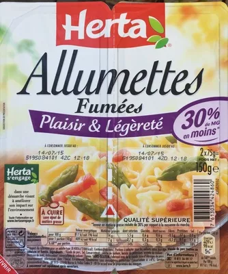 Allumettes fumées Plaisir & Légèreté (-30% MG) Herta 150 g, code 7613034424860