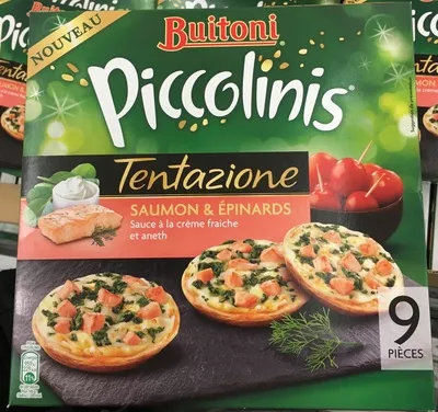 Piccolinis Tentazione Saumon & Épinards Buitoni 9 * 30 g (270 g), code 7613035106482