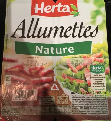 Allumettes Nature Herta 204 g (2 * 102 g), code 7613035336544