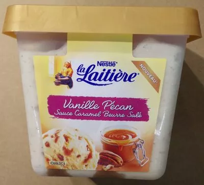 Glace Vanille Pécan Sauce Caramel Beurre Salé La Laitière, Nestlé 430 g, code 7613035456815