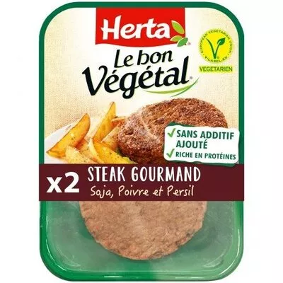 Le bon végétal - Steak gourmand Herta 160 g e (2 * 80 g), code 7613035982055