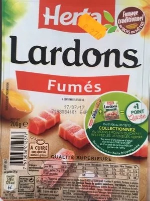 Lardons Fumés Herta 200 g, code 7613036012577