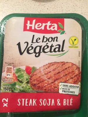 Steak soja & blé Herta 150 g e (2 * 75 g), code 7613036092487