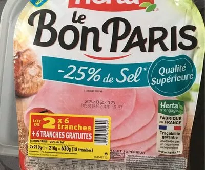 Le Bon Paris Herta 630 g (420g+210g gratuit), code 7613036092609