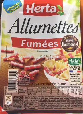 Allumettes fumées herta 200 g, code 7613036761130