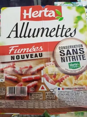 Allumettes fumées sans nitrite Herta 150 g, code 7613036761420