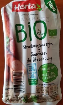 HERTA SAUCISSES de STRASBOURG BIO Herta 140 g, code 7613036956840